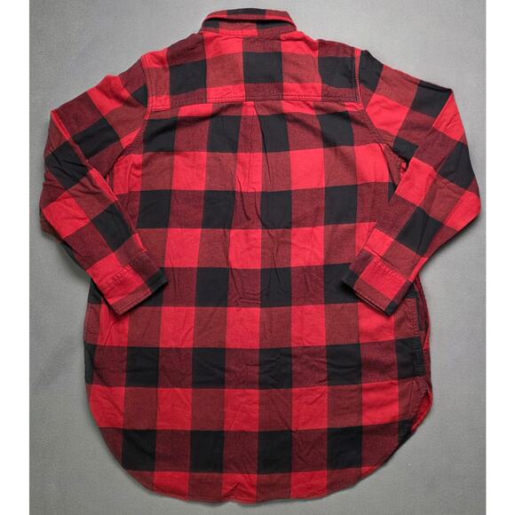 Carhartt Women XL Rugged Flex Fit Midweight Flannel Tunic Top Side Pockets Plaid - Picture 9 of 10